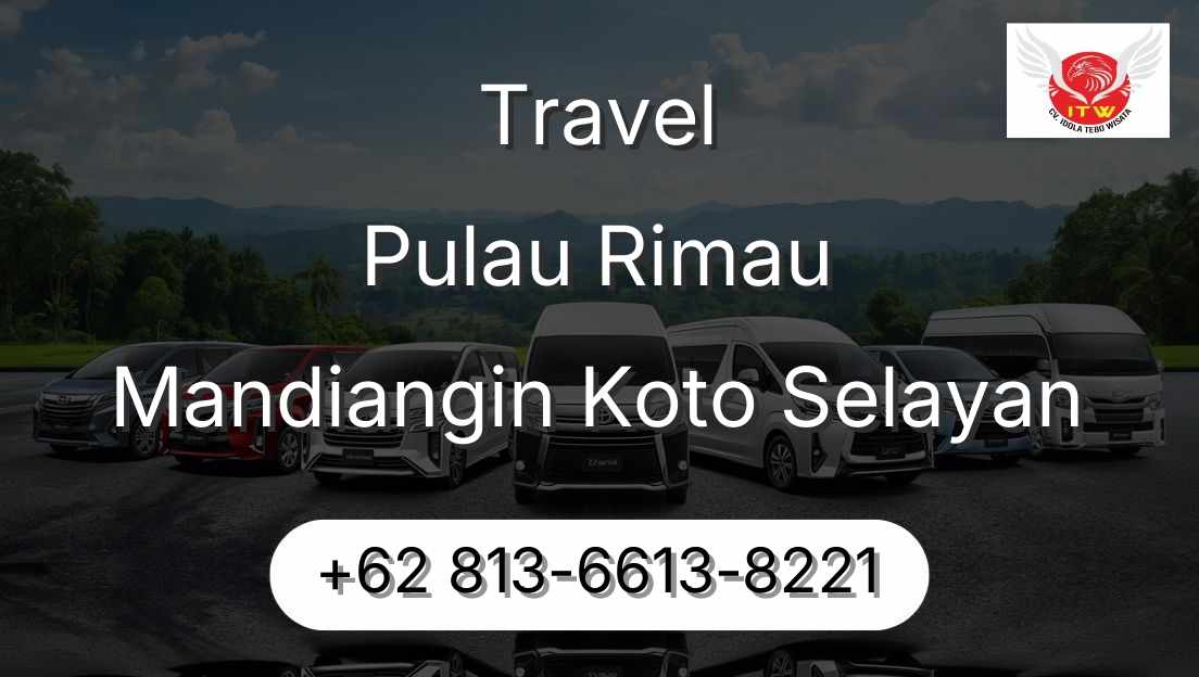 Travel Pulau Rimau Mandiangin Koto Selayan